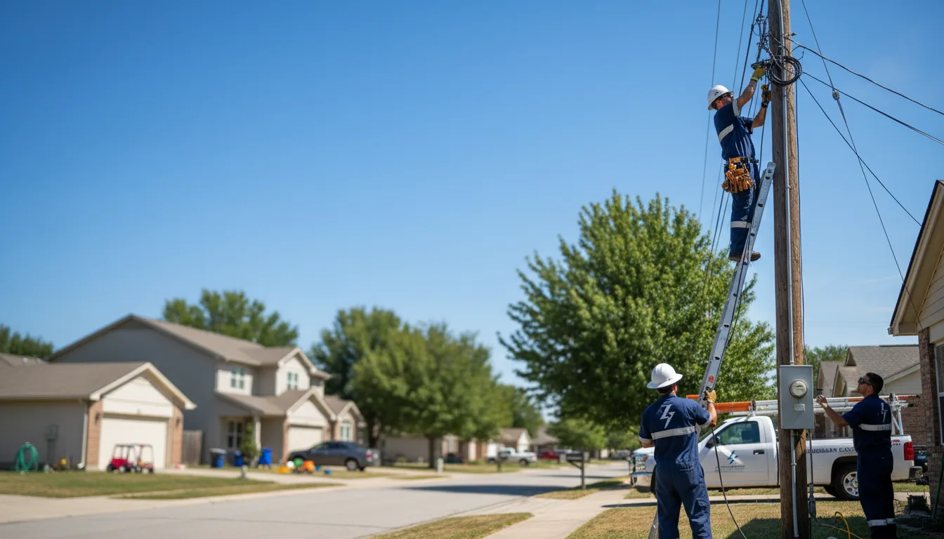 Residential electrician providing installation services in Sparks, OK